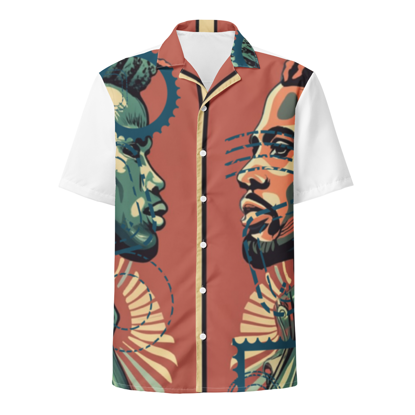 Exclusive Stamp Collection Unisex Button Shirt