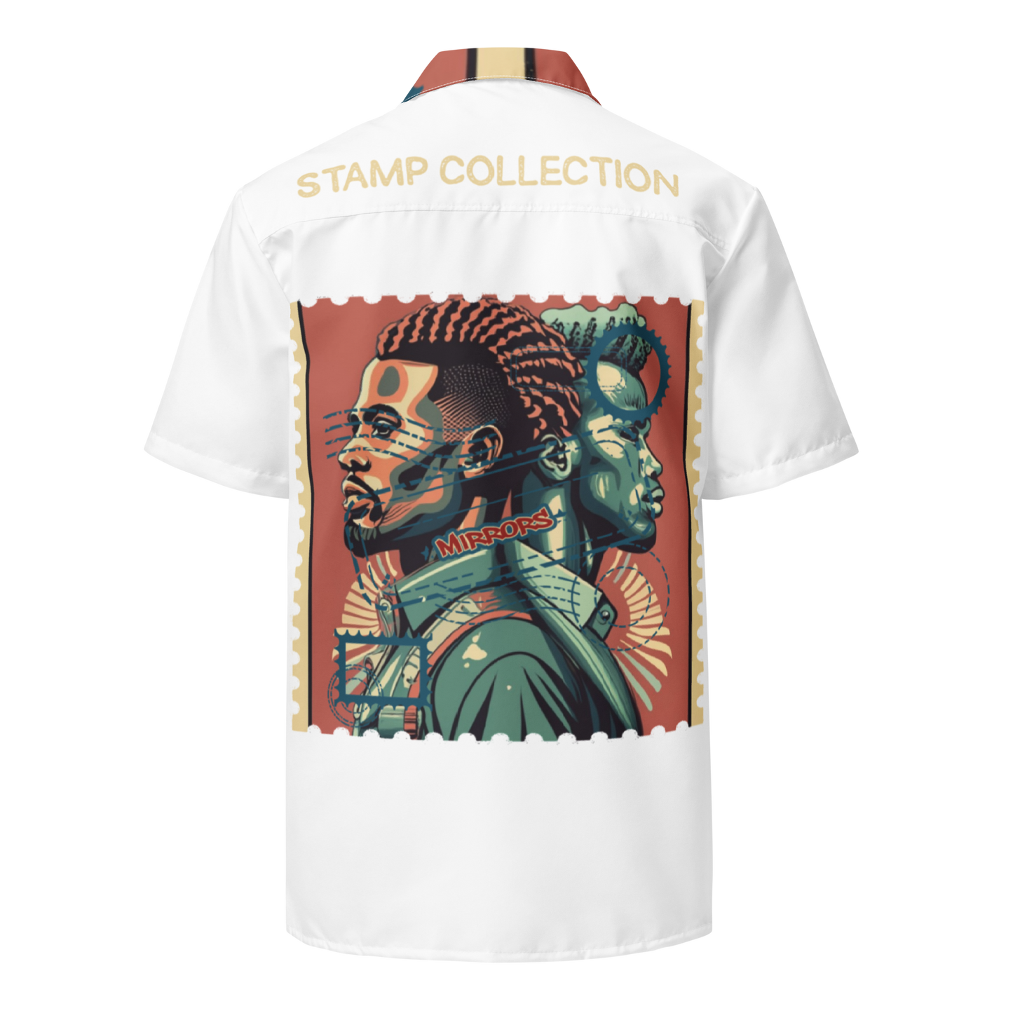 Exclusive Stamp Collection Unisex Button Shirt