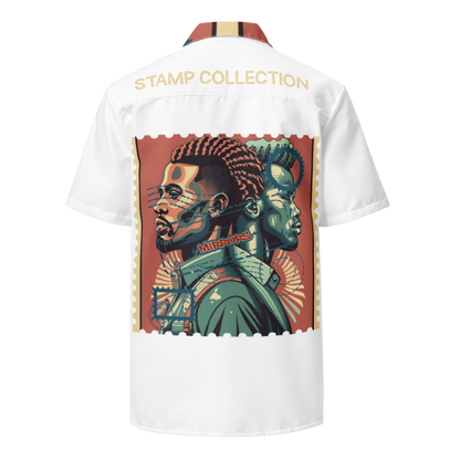Exclusive Stamp Collection Unisex Button Shirt